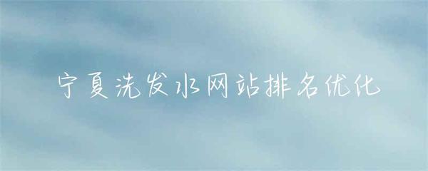 寧夏洗發(fā)水網(wǎng)站排名優(yōu)化策略 提升在線曝光與市場競爭力